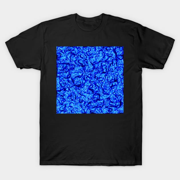 Groovy Blue Wave Design T-Shirt by BBQWings